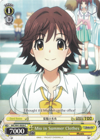 IMC/W41-E029 Mio in Summer Clothes - The Idolm@ster Cinderella Girls English Weiss Schwarz Trading Card Game