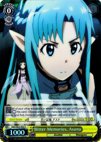 SAO/SE23-E02 Bitter Memories, Asuna (Foil) - Sword Art Online II Extra Booster English Weiss Schwarz Trading Card Game