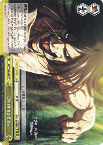 AOT/S35-E030 Crushing Blow - Attack On Titan Vol.1 English Weiss Schwarz Trading Card Game