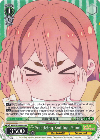 KNK/W86-E030 Practicing Smiling, Sumi - Rent-A-Girlfriend Weiss Schwarz English Trading Card Game