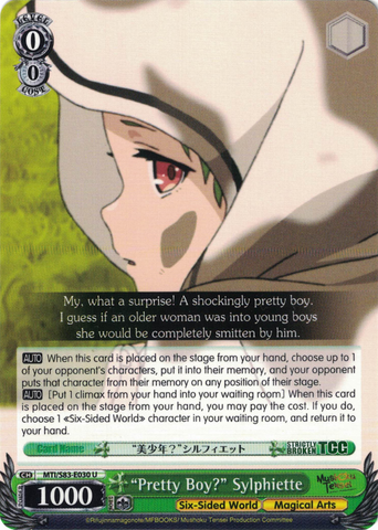 MTI/S83-E030 "Pretty Boy?" Sylphiette - Mushoku Tensei English Weiss Schwarz Trading Card Game