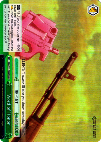 GGO/S59-E031R Word of Honor (Foil) - SAO Alternative – Gun Gale Online – English Weiss Schwarz Trading Card Game