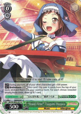 BD/EN-W03-031 "Stand Firm!" Tsugumi Hazawa - Bang Dream Girls Band Party! MULTI LIVE English Weiss Schwarz Trading Card Game