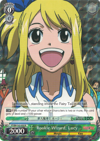 FT/EN-S02-032 Rookie Wizard, Lucy - Fairy Tail English Weiss Schwarz Trading Card Game