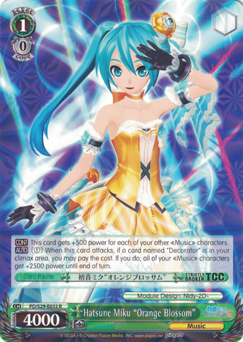 PD/S29-E032 Hatsune Miku "Orange Blossom" - Hatsune Miku: Project DIVA F 2nd English Weiss Schwarz Trading Card Game