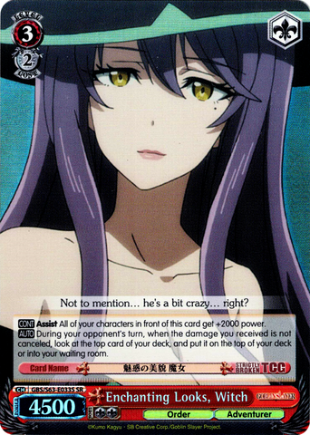 GBS/S63-E033S Enchanting Looks, Witch (Foil) - Goblin Slayer English Weiss Schwarz Trading Card Game