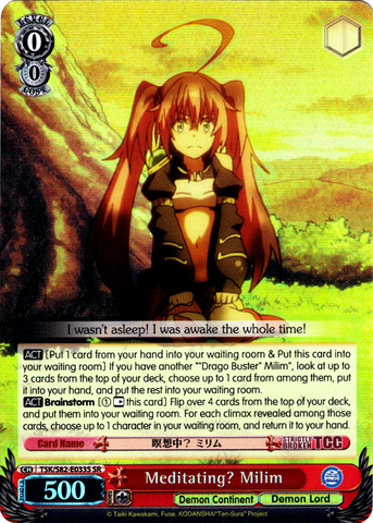 TSK/S82-E033S Meditating? Milim (Foil) - That Time I Got Reincarnated as a Slime Vol. 2 English Weiss Schwarz Trading Card Game