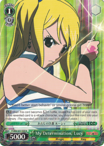 FT/EN-S02-033 My Determination, Lucy - Fairy Tail English Weiss Schwarz Trading Card Game