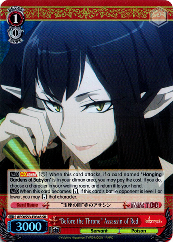 APO/S53-E034S "Before the Throne" Assassin of Red (Foil) - Fate/Apocrypha English Weiss Schwarz Trading Card Game