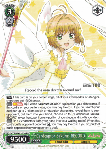 CCS/WX01-034 Cardcaptor Sakura: RECORD - Cardcaptor Sakura English Weiss Schwarz Trading Card Game