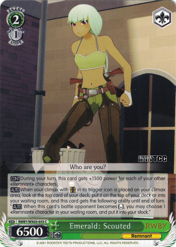 RWBY/WX03-035 Emerald: Scouted - RWBY English Weiss Schwarz Trading Card Game