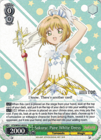 CCS/WX01-035 Sakura: Pure White Dress - Cardcaptor Sakura English Weiss Schwarz Trading Card Game