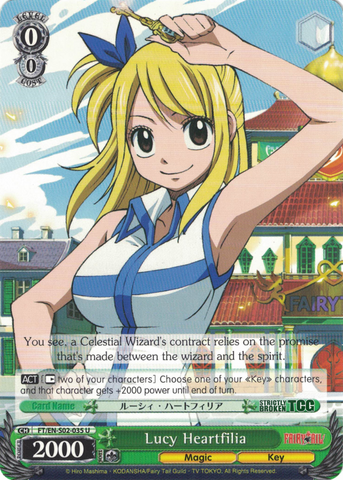 FT/EN-S02-035 Lucy Heartfilia - Fairy Tail English Weiss Schwarz Trading Card Game