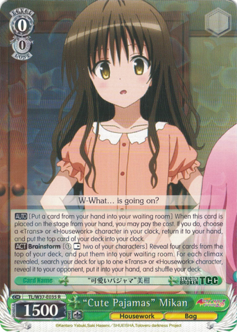 TL/W37-E035 “Cute Pajamas” Mikan - To Loveru Darkness 2nd English Weiss Schwarz Trading Card Game