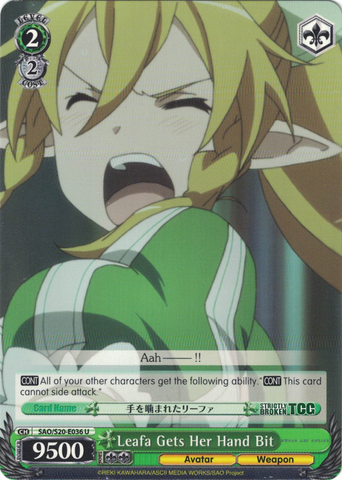 SAO/S20-E036 Leafa Gets Her Hand Bit - Sword Art Online English Weiss Schwarz Trading Card Game