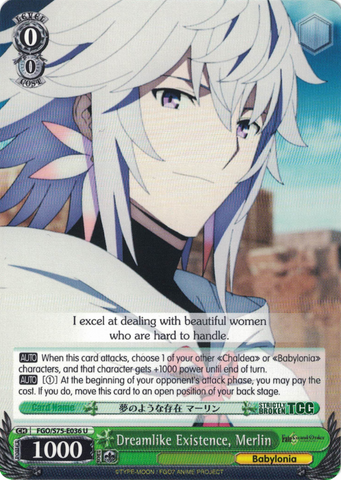 FGO/S75-E036 Dreamlike Existence, Merlin - Fate/Grand Order Absolute Demonic Front: Babylonia English Weiss Schwarz Trading Card Game