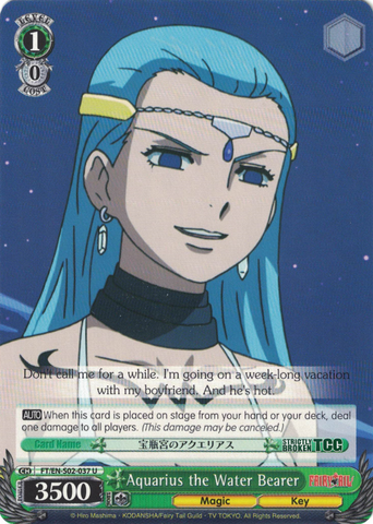 FT/EN-S02-037 Aquarius the Water Bearer - Fairy Tail English Weiss Schwarz Trading Card Game