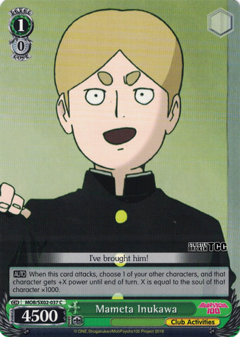 MOB/SX02-037 Mameta Inukawa - Mob Psycho 100 English Weiss Schwarz Trading Card Game
