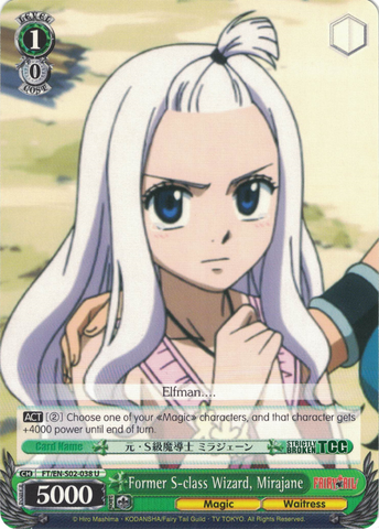 FT/EN-S02-038 Former S-class Wizard, Mirajane - Fairy Tail English Weiss Schwarz Trading Card Game