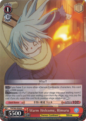 TSK/S82-E038 Warm Welcome, Rimuru - That Time I Got Reincarnated as a Slime Vol. 2 English Weiss Schwarz Trading Card Game