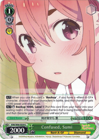 KNK/W86-E039 Confused, Sumi - Rent-A-Girlfriend Weiss Schwarz English Trading Card Game