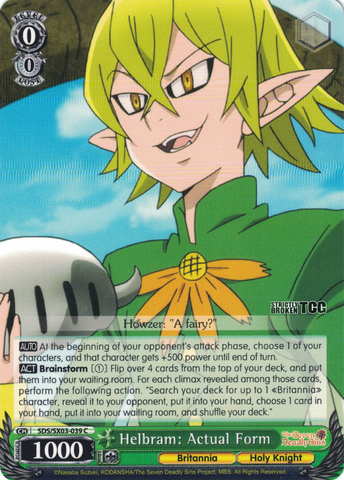 SDS/SX03-039 Helbram: Actual Form - The Seven Deadly Sins English Weiss Schwarz Trading Card Game