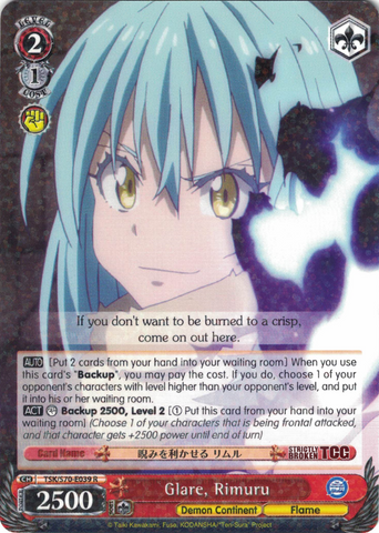 TSK/S70-E039 Glare, Rimuru - That Time I Got Reincarnated as a Slime Vol. 1 English Weiss Schwarz Trading Card Game
