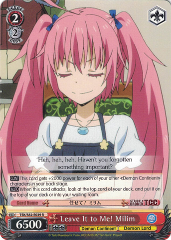 TSK/S82-E039 Leave It to Me! Milim - That Time I Got Reincarnated as a Slime Vol. 2 English Weiss Schwarz Trading Card Game