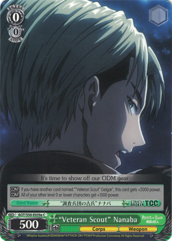 AOT/S50-E039a "Veteran Scout" Nanaba - Attack On Titan Vol.2 English Weiss Schwarz Trading Card Game