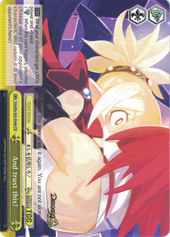 DG/EN-S03-E040 And trust this! - Disgaea English Weiss Schwarz Trading Card Game