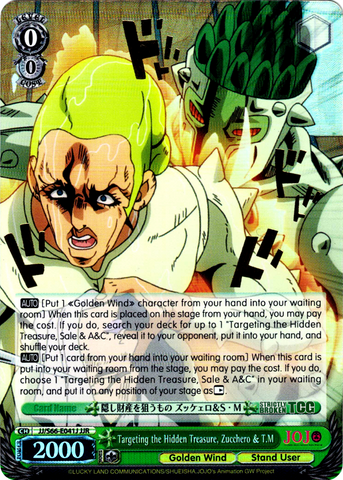 JJ/S66-E041J Targeting the Hidden Treasure, Zucchero & T.M (Foil) - JoJo's Bizarre Adventure: Golden Wind English Weiss Schwarz Trading Card Game