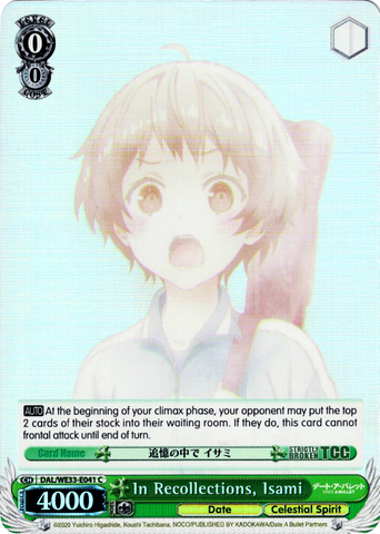 DAL/WE33-E041 In Recollections, Isami (Foil) - Date A Bullet Extra Booster English Weiss Schwarz Trading Card Game