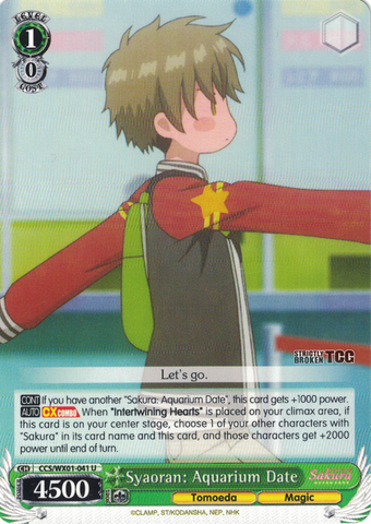 CCS/WX01-041 Syaoran: Aquarium Date - Cardcaptor Sakura English Weiss Schwarz Trading Card Game