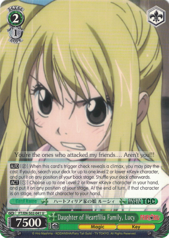 FT/EN-S02-041 Daughter of Heartfilia Family, Lucy - Fairy Tail English Weiss Schwarz Trading Card Game