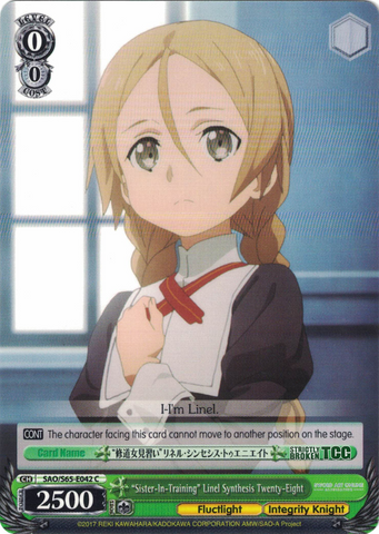 SAO/S65-E042 "Sister-In-Training" Linel Synthesis Twenty-Eight - Sword Art Online -Alicization- Vol. 1 English Weiss Schwarz Trading Card Game
