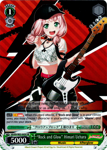 BD/EN-W03-043H "Rock and Glow" Himari Uehara (Foil) - Bang Dream Girls Band Party! MULTI LIVE English Weiss Schwarz Trading Card Game