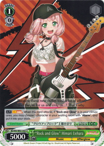 BD/EN-W03-043 "Rock and Glow" Himari Uehara - Bang Dream Girls Band Party! MULTI LIVE English Weiss Schwarz Trading Card Game