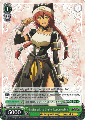 OVL/S62-E043 Sadist with a Smile, Lupusregina - Nazarick: Tomb of the Undead English Weiss Schwarz Trading Card Game