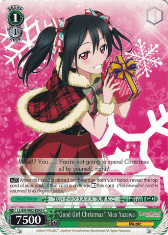 LL/EN-W02-E043 “Good Girl Christmas” Nico Yazawa - Love Live! DX Vol.2 English Weiss Schwarz Trading Card Game