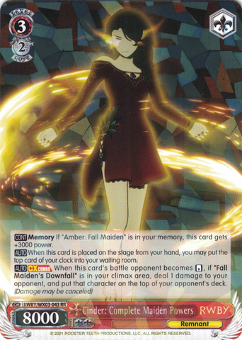 RWBY/WX03-043 Cinder: Complete Maiden Powers - RWBY English Weiss Schwarz Trading Card Game