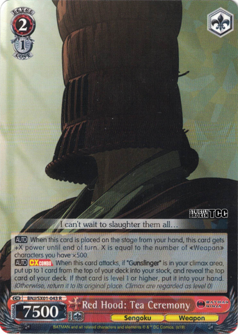 BNJ/SX01-043 Red Hood: Tea Ceremony - Batman Ninja English Weiss Schwarz Trading Card Game