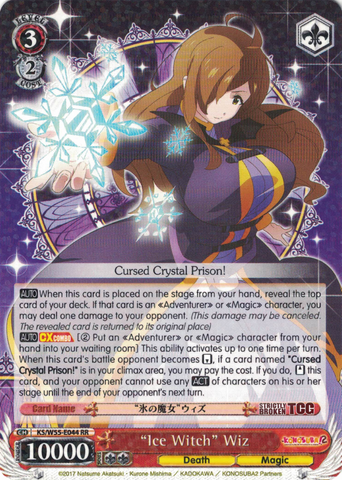 KS/W55-E044 "Ice Witch" Wiz - KONOSUBA -God’s blessing on this wonderful world! Vol. 2 English Weiss Schwarz Trading Card Game