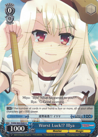 PI/EN-S04-E045 Worst Luck!? Illya - Fate/Kaleid Liner Prisma Illya English Weiss Schwarz Trading Card Game