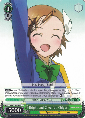 AW/S18-E046 Bright and Cheerful, Chiyuri - Accel World English Weiss Schwarz Trading Card Game