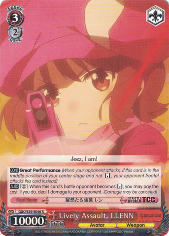 GGO/S59-E046 Lively Assault, LLENN - SAO Alternative – Gun Gale Online – English Weiss Schwarz Trading Card Game