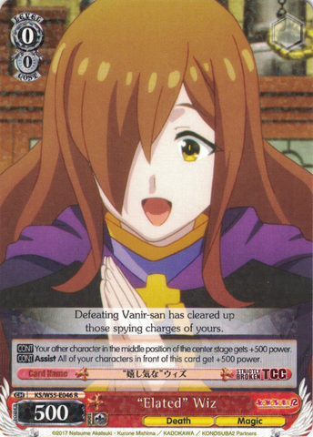 KS/W55-E046 "Elated" Wiz - KONOSUBA -God’s blessing on this wonderful world! Vol. 2 English Weiss Schwarz Trading Card Game