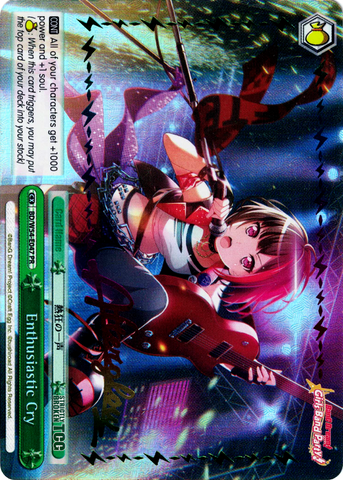 BD/WE54-E047PR Enthusiastic Cry (Foil) - Bang Dream Girls Band Party! Vol.2 English Weiss Schwarz Trading Card Game