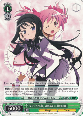 MM/W17-E047 Best Friends, Madoka & Homura - Puella Magi Madoka Magica English Weiss Schwarz Trading Card Game