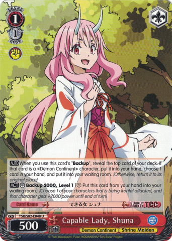 TSK/S82-E048 Capable Lady, Shuna - That Time I Got Reincarnated as a Slime Vol. 2 English Weiss Schwarz Trading Card Game