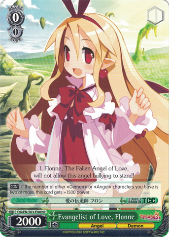 DG/EN-S03-E049 Evangelist of Love, Flonne - Disgaea English Weiss Schwarz Trading Card Game